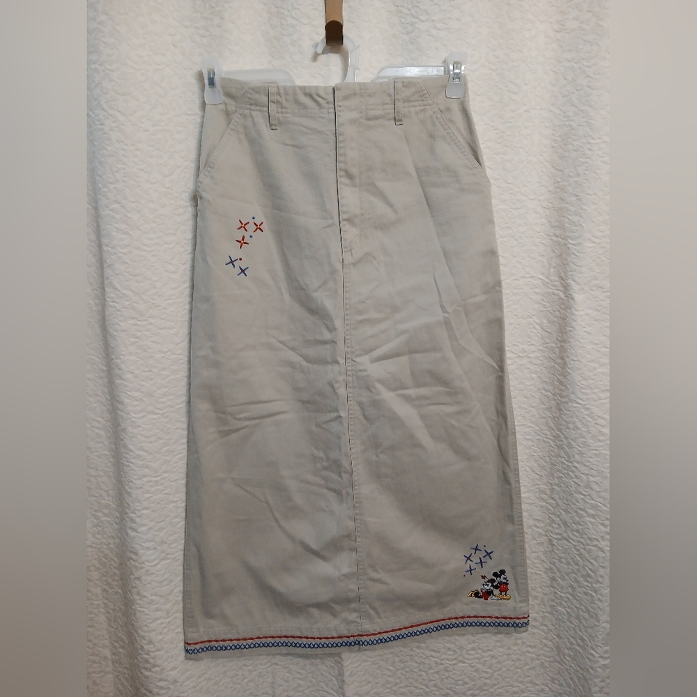 Disney Khaki Pencil Skirt with Character Detail